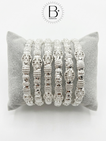 Manjoos Silver Bangles