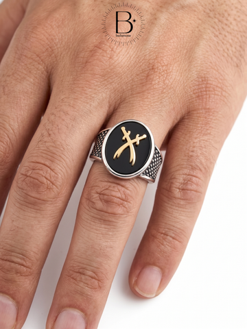 Men's Silver Zulfiqar Sword Signet Ring