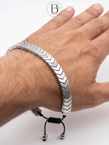 Unisex Adjustable Chevron Link Bracelet