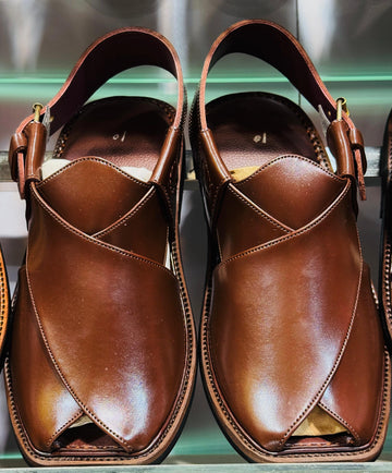 Round Shape Smart  Zalmi Chappal (Brown)